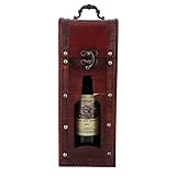 lyrlody Confezione regalo per bottiglie di vino in legno scatola regalo vino con manico decorativo vintage per bottiglia di vino e champagne 13 x 12 x 34 cm