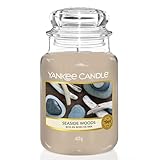 Yankee Candle Candela Profumata In Giara Grande, Durata Fino A 150 Ore, Legno Marino, ‎9.7 x 9.7 x 18 cm, 1.2 Kg