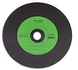 25 CD-R NMC effetto dischi in vinile, da 700 MB, verdi con retro di colore verde