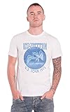 Led Zeppelin Tour 75 Uomo T-Shirt Bianco M 100% Cotone Regular