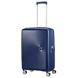 American Tourister Soundbox - Valigia espandibile Spinner M, 67 cm, 81 L, Blu (Midnight Navy)