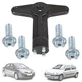 Twowinds Vitti Bulloni Antifurto Coprimozzo e Chiave di Sicurezza Compatibili con Renault Clio Espace Kangoo Megane Opel 7700422600