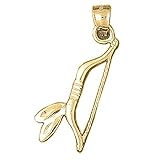 Jewels Obsession 14K Yellow Gold Bow Pendant