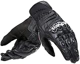 DAINESE - Carbon 4 Short Gloves, Guanti Moto Corti in Pelle, con Protezioni delle Nocche in Carbonio, Uomo, Nero/Nero, L