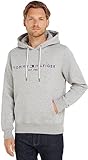 Tommy Hilfiger Core Tommy Logo Hoody Mw0mw10752, Felpe Uomo, Grigio (Cloud Htr), S