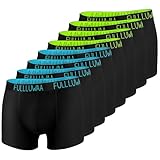 Fullluwaa - Boxer da uomo in cotone, confezione da 8 pezzi, stile retrò, taglie M, L, XL, XXL, 3XL, 4XL, XXXXL