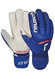 Reusch Attrakt Grip Finger Support Junior Guanti da portiere per i bambini con Expanse Cut e protezione delle dita,blu-bianco,7