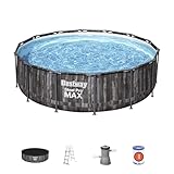 Bestway 5614Z Set Piscina Fuori Terra Steel Pro MAX Rotonda da 427x107 cm