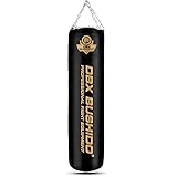 DBX BUSHIDO SPORT Sacco da boxe riempito con granulato di gomma, 130 cm, sacco da 60 kg, allenamento boxe, sport e kickboxing (oro con granuli)