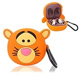 Viwind Cover per Samsung Galaxy Buds2 Pro Cover (2022)/ Compatibile con Galaxy Buds2, Pro Case (2021) /Live Case (2020) con Moschettone,Custodia Case in Silicone Funny Cute Cartoon 3D(Tiger)