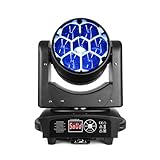 BETOPPER Teste Mobili 350W Luci Discoteca - Moving Head LED 7x40W RGBW Beam/Wash/Zoom/CTO Effetto Bee Eye - Luci Spot per Illuminazione da Palco con Attivazione Sonora per Party, Club, Bar, e Casa