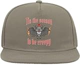 Tis The Season to Be Creepy Halloween Carino Bat Art Snapback visiera piatta cotone misto cappello grigio, grigio, Taglia unica