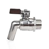 Merrday Tap Keg Rubinetto, Stainless Steel Beer Faucet Tap 200PSI for Homebrew Barrel Fermenter Wine Beer Bevanda Juice Dispenser Spigot Drink Kegs 1/2 "