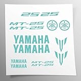 Kit adesivi Yamaha MT-25 TIFFANY/TURCHESE/AZZURRO | MT 125 Stampa UV su vinile trasparente FACILE APPLICAZIONE | VARI COLORI DISPONIBILI