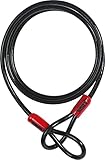 ABUS Cobra 10 loop cable - cavo in acciaio rivestito plastica sicurezza per accessori di biciclette e moto lunghezza 1,4 metri, spessore mm, nero