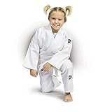 GREEN HILL JUDOGI Junior Beginner 350g/m2 Kimono Divisa Bianco Blu Judo GI JU Jitsu Unisex (140, Bianco)