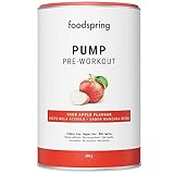 foodspring Pump Pre-Workout per una spinta in più per l allenamento - Bevanda pre-esercizi senza caffeina & zucchero - Booster per crescita muscolare e prestazioni elevate (390g | Mela Acidula)