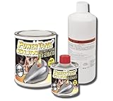 POWER TANK GUM - Trattamento Serbatoio Moto (20/25 Litri) Kit Medio Medium 700 gr per interno Serbatoi benzina Elimina la Ruggine Ripara Protegge Arrugginito da Moto Auto Vespa d Epoca con Antiruggine