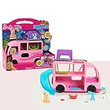 Just Play Camper Barbie Pet con Coppia di Animali da 3,8 cm, 11 Pezzi, Personaggi e Set di Gioco, Giocattoli per Bambini dai 3 Anni, Colore Rosa, 25.4, 886144637179