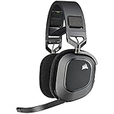 CORSAIR HS80 RGB WIRELESS Cuffie da Gioco Multipiattaforma - Dolby Atmos - Microfono Omnidirezionale - Compatibile con iCUE - PC, Mac, PS5, PS4 - Carbonio