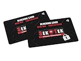 SekTek ST3562 Carta di Blocco RFID NFC Schermata Protezione Per Carta di Credito Contactless e Scudo Contro Furti D identità e Dati Personali - 2 Pezzi