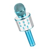 Microfono Karaoke Bluetooth, 3 a 12 AnniR agazzi Ragazze Microfono Regalo Giocattoli, 5 IN 1 Wireless Bambini Karaoke