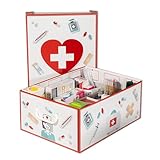 Lavatelli Pharma Organizer, Scatola in CARTONE per Medicinali con Divisore Interno, Organizer Farmaci, 32x42x17,5 cm, Include Scatola Cassetta Primo Soccorso (vuota) e 4 Schede Mediche.