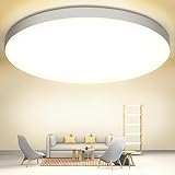 OUILA Plafoniera LED Soffitto 24W, Lampada da Soffitto 4000K 2000LM Plafoniera Bagno IP44 Impermeabile Rotonda Ø28CM Lampadario LED Moderna Luce Soffitto per Cameretta, Cucina, Soggiorno, Balcone