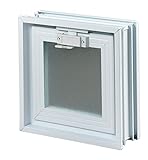 Finestra di ventilazione da inserire in una parete di vetromattoni o muratura | Dimensioni cm 19x19x8 | Unità di vendita 1 finestra