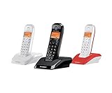 Motorola S 1203 TRIO - Telefono cordless DECT, vivavoce, bassa emissione di radiazioni