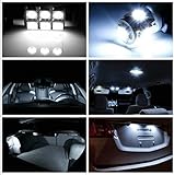 Kit Led Luci Interni Conversione Auto Compatibile con Smart Fortwo Forfour 453 Illuminazione Plafoniera Tettuccio Bagagliaio Targa 6000K Bianco ghiaccio (Smart Fortwo Forfour 453)