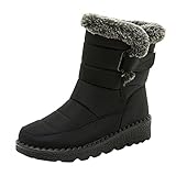 Kobilee Scarponi da Neve Donna Antiscivolo Caldo Scarpe Stivali da Neve Trekking Impermeabili Snow Boots Stivaletti Invernali Foderato All Aperto Imbottiti Scarponi Doposci Inverno Comode