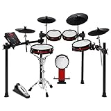 Alesis Drums Crimson II SE - Batteria elettronica con MIDI In/Out, pad doppia zona, ride tripla zona, piatti con choke, compatibile con doppio pedale