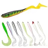 XPEX 8 Pezzi Esca Gomma di Pesca,Pesci di Gomma Spinning,Esche Artificiali Silicone Spinning,Esche per Pesci Artificiali Spinning Esche da Pesca per Trota, per Acqua Dolce O Acqua Salata