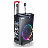 Extreme Sound Cassa audio Trolley ALIEN XL con Microfono Wireless, Bluetooth, Batteria Ricaricabile Alta Potenza - AMPLIFICATA 2000 Watt - Perfetta per Eventi e Karaoke