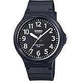 Casio Orologio Quarzo Unisex, misura cassa 43.00mm con quadrante Nero Analogico e cinturino Nero in Rubber Strap MW-240-1BVEF