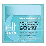 e.l.f. SKIN Holy Hydration Makeup Melting Cleansing Balm, detergente viso e struccante, infuso con acido ialuronico per idratare la pelle, prodotto vegano e non testato sugli animali