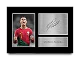 HWC Trading A4 Cristiano Ronaldo Portugal Regali Stampati Autografo Firmato Foto Per Gli Appassionati Di Calcio E Sostenitori - A4