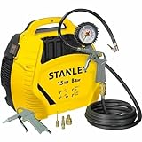 Stanley Compressore D Aria Con Acessori 1100 W, 230 V, Rumorosità 97 Db, Giallo Nero, 33 X 26 X 33.5 Cm