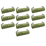 10x Batteria ricaricabile Ni-Mh Stilo AA 1,2V 2000mAh con linguette lamelle terminali a saldare per pacco pacchi batteria