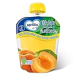 Mellin, Pouch Merenda 100% Albicocca con Vitamina C - 6 Confezioni da 90 gr