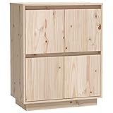 vidaXL Credenza 60x34x75 cm in Legno Massello di Pino