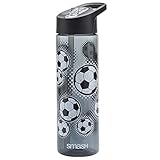 Smash Borraccia con cannuccia, 700 ml, motivo: calcio