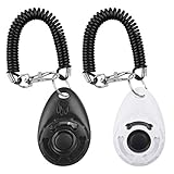 Diyife Clicker per Cani, [2 PCS] Formazione Clicker con Cinturino da Polso per Cane Gatto Cavallo