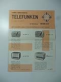 Radio televisione Telefunken. Produzione 1956-57. Pieghevole pubblicitario