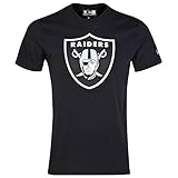 New Era T-shirt Nfl Team Logo Tee Oakland Raiders, Uomo, Nero, S