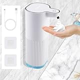 Dispenser Sapone Automatico, Behire 360 ML USB Ricaricabile Dosatore Sapone Schiuma, Dispenser Sapone Muro con Sensore,Montaggio a Parete Dispenser Sapone per Cucine Bagni Scuole Hotel