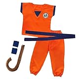 papapanda Bambini Costume per Goku Vestito Abbigliamento Allenamento M