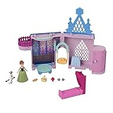 Mattel Disney Frozen - Set Componibili Castello di Anna ad Arendelle, playset con bambola, Olaf e 7 accessori inclusi, ispirato al film, giocattolo per bambini, 3+ anni, HPV77