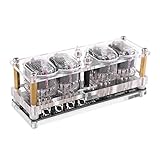 BIlinli IN-12 Glow Tube Clock 4-Bit DS3231 IN12 Nixie Tube Clock Vintage Steampunk Decor Regalo con retroilluminazione a LED RGB Multicolore